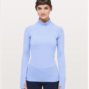 Lululemon Rest Less Mock Neck Blue Size 4